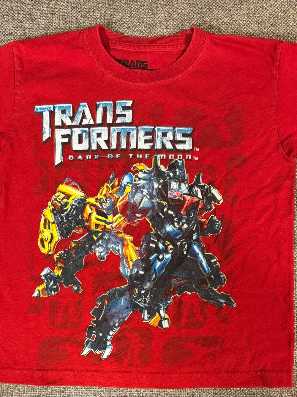 Transformers Red Boys Short Sleeve T Shirt Size M